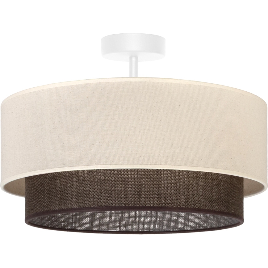 Brilagi - LED-pinta-asennettava kattokruunu BOHO-tyyli 1xE27/15W/230V Ø 40 cm kerma/ruskea
