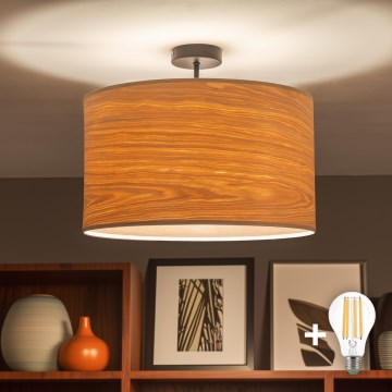 Brilagi - LED-pinta-asennettava kattokruunu CERIA 1xE27/60W/230V Ø 45 cm musta/beige