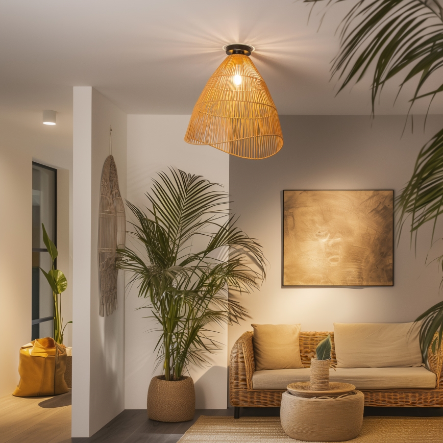 Brilagi - LED-pinta-asennettava kattokruunu CERIA BOHO 1xE27/40W/230V halkaisija 70 cm ruskea