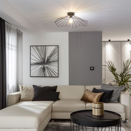 Brilagi - LED pinta-asennettava kattokruunu CERIA WIRE 1xE27/40W/230V halkaisija 60 cm musta