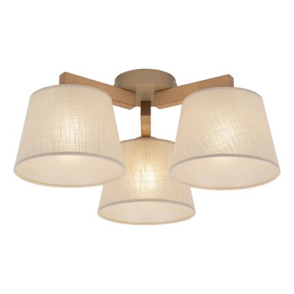 BRILAGI - LED pinta-asennettava kattokruunu LATTE SABIA 3xE27/15W/230V mänty/beige