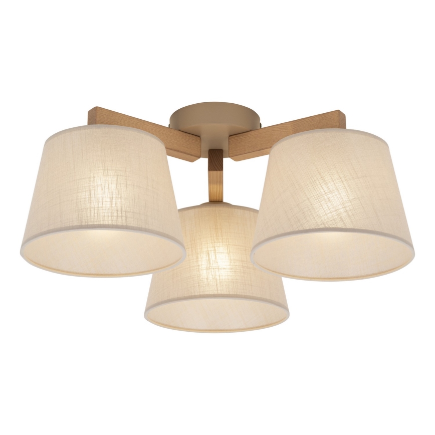 BRILAGI - LED pinta-asennettava kattokruunu LATTE SABIA 3xE27/15W/230V mänty/beige