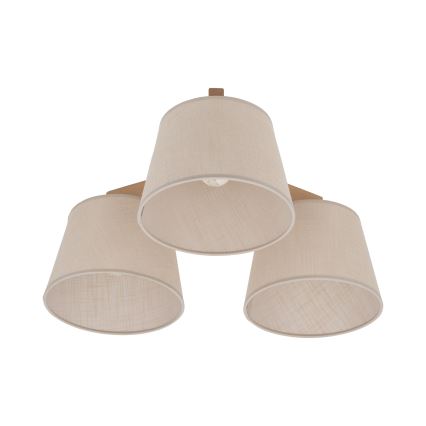 BRILAGI - LED pinta-asennettava kattokruunu LATTE SABIA 3xE27/15W/230V mänty/beige