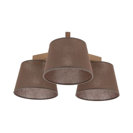 BRILAGI - LED pinta-asennettava kattokruunu LATTE SABIA 3xE27/15W/230V mänty/ruskea