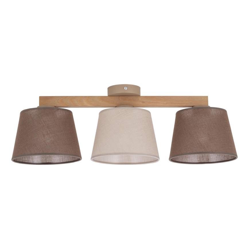 BRILAGI - LED Pinta-asennettava kattokruunu LATTE SABIA 3xE27/15W/230V mänty/sekoitus