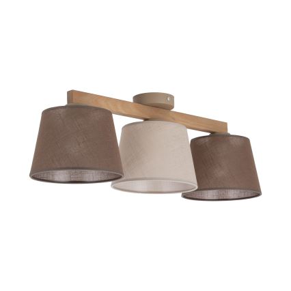 BRILAGI - LED Pinta-asennettava kattokruunu LATTE SABIA 3xE27/15W/230V mänty/sekoitus
