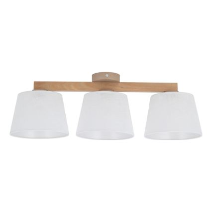 BRILAGI - LED-pinta-asennettava kattokruunu LATTE SABIA 3xE27/15W/230V mänty/valkoinen
