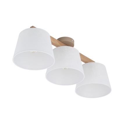 BRILAGI - LED-pinta-asennettava kattokruunu LATTE SABIA 3xE27/15W/230V mänty/valkoinen