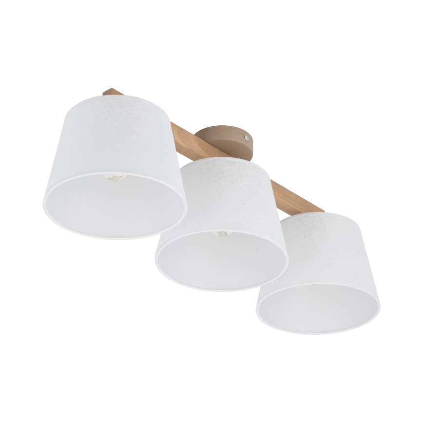 BRILAGI - LED-pinta-asennettava kattokruunu LATTE SABIA 3xE27/15W/230V mänty/valkoinen