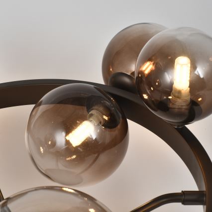 Brilagi - LED-pinta-asennettava kattokruunu MILLA 10xG9/3W/230V ruskea/savunruskea