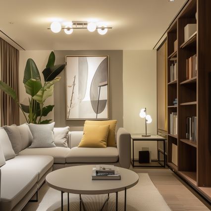 Brilagi - LED pinta-asennettava kattokruunu MILLA 4xG9/3W/230V musta kromi/valkoinen