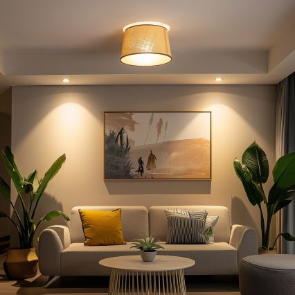 Brilagi - LED-pinta-asennettava kattovalaisin CERIA, 1xE27/40W/230V, halkaisija 35 cm, beige