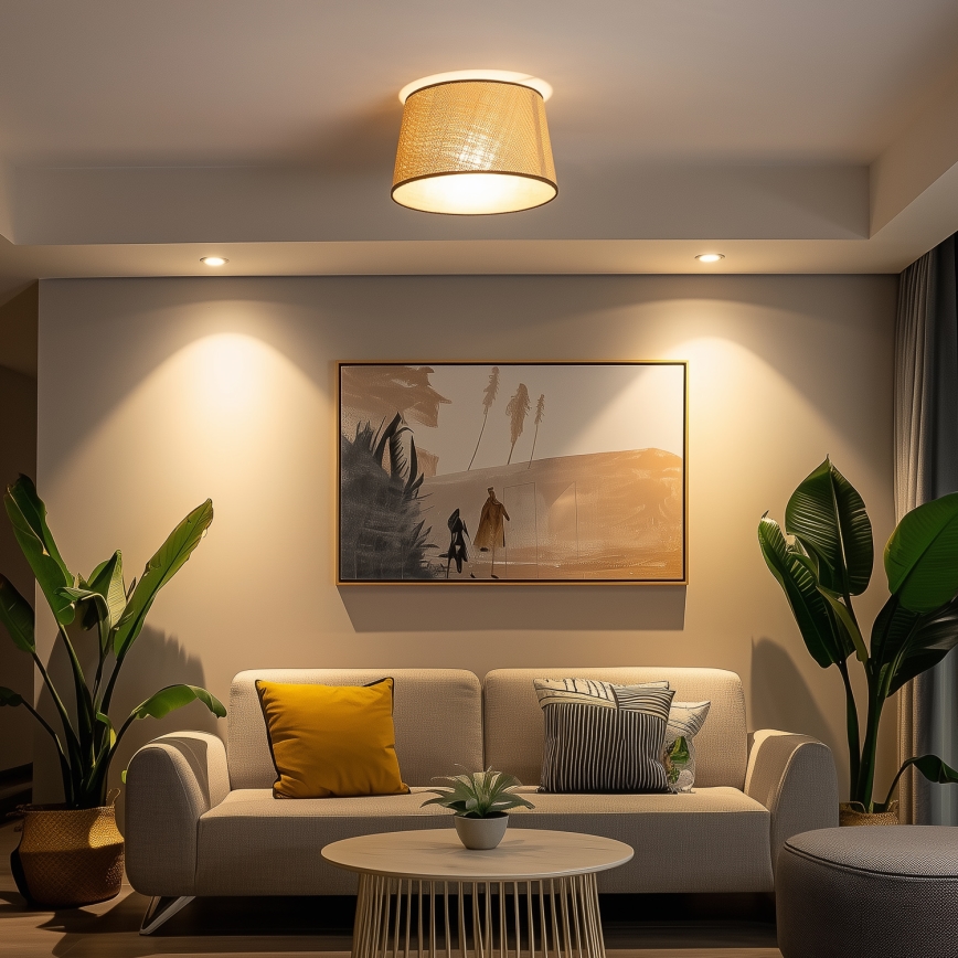 Brilagi - LED-pinta-asennettava kattovalaisin CERIA, 1xE27/40W/230V, halkaisija 35 cm, beige