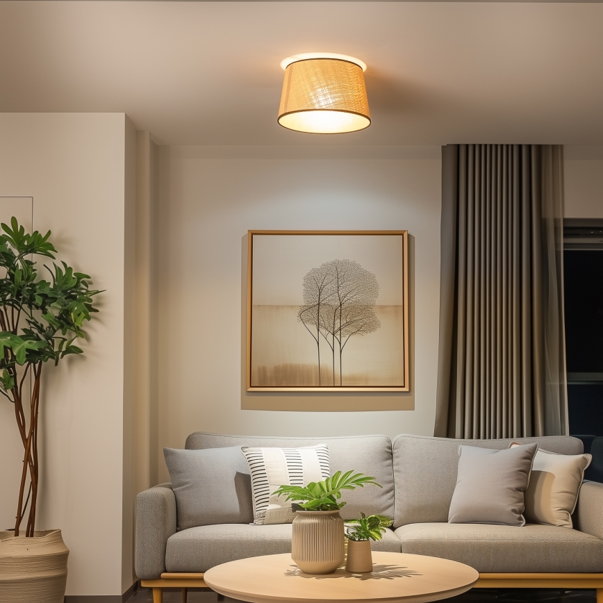 Brilagi - LED-pinta-asennettava kattovalaisin CERIA, 1xE27/40W/230V, halkaisija 35 cm, beige