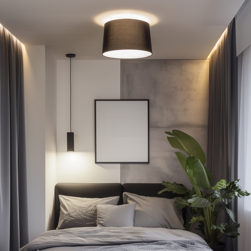 Brilagi - LED pinta-asennettava kattovalaisin CERIA 1xE27/40W/230V halkaisija 45 cm musta