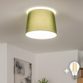 Brilagi - LED-pinta-asennettava kattovalaisin CERIA 1xE27/40W/230V Ø 30 cm vihreä