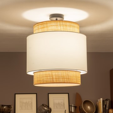 Brilagi - LED pinta-asennettava kattovalaisin CERIA 1xE27/60W/230V, halkaisija 40 cm, musta/beige/valkoinen