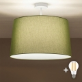 Brilagi - LED pinta-asennettava kattovalaisin CERIA 1xE27/60W/230V halkaisija 45 cm valkoinen/vihreä