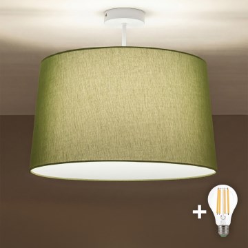 Brilagi - LED pinta-asennettava kattovalaisin CERIA 1xE27/60W/230V halkaisija 45 cm valkoinen/vihreä