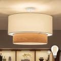 Brilagi - LED Pinta-asennettava kattovalaisin CERIA 1xE27/60W/230V Ø 50 cm valkoinen/beige