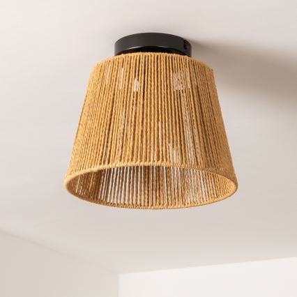 Brilagi - LED-pinta-asennettava kattovalaisin CERIA BOHO 1xE27/40W/230V, halkaisija 28 cm, ruskea