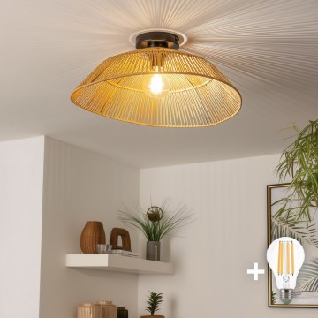 Brilagi - LED-pinta-asennettava kattovalaisin CERIA BOHO 1xE27/40W/230V Ø 50 cm ruskea