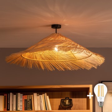 Brilagi - LED pinta-asennettava kattovalaisin CERIA BOHO 1xE27/60W/230V Ø 100 cm musta/beige
