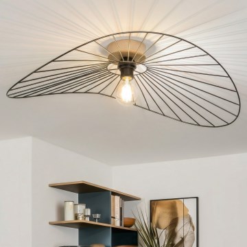 Brilagi - LED-pinta-asennettava kattovalaisin CERIA WIRE 1xE27/40W/230V 60x80 cm musta/tammi