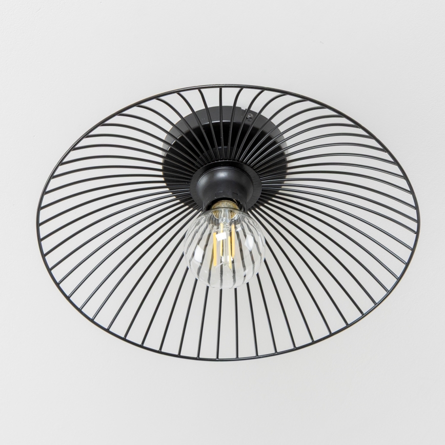 Brilagi - LED-pinta-asennettava kattovalaisin CERIA WIRE 1xE27/40W/230V, halkaisija 38 cm, musta