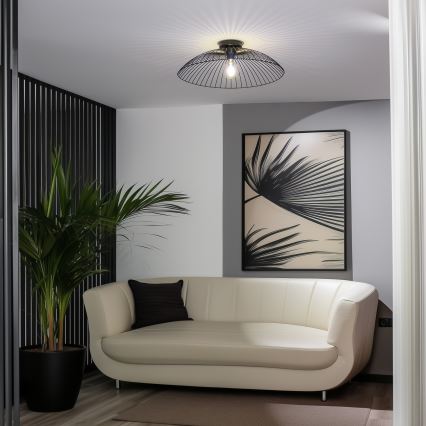 Brilagi - LED pinta-asennettava kattovalaisin CERIA WIRE 1xE27/40W/230V halkaisija 60 cm musta