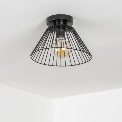 Brilagi - LED-pinta-asennettava kattovalaisin CERIA WIRE 1xE27/40W/230V Ø 21 cm musta