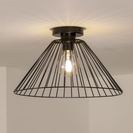 Brilagi - LED-pinta-asennettava kattovalaisin CERIA WIRE 1xE27/40W/230V Ø 45 cm musta