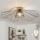 Brilagi - LED-pinta-asennettava kattovalaisin CERIA WIRE 1xE27/40W/230V Ø 80 cm musta/tammi