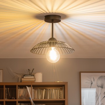 Brilagi - LED-pinta-asennettava kattovalaisin CERIA WIRE 1xE27/60W/230V, halkaisija 26 cm, musta