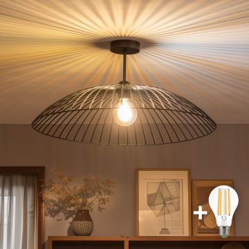 Brilagi - LED-pinta-asennettava kattovalaisin CERIA WIRE 1xE27/60W/230V halkaisija 60 cm musta
