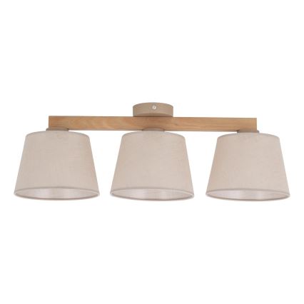 BRILAGI - LED pinta-asennettava kattovalaisin LATTE SABIA 3xE27/15W/230V mänty/beige