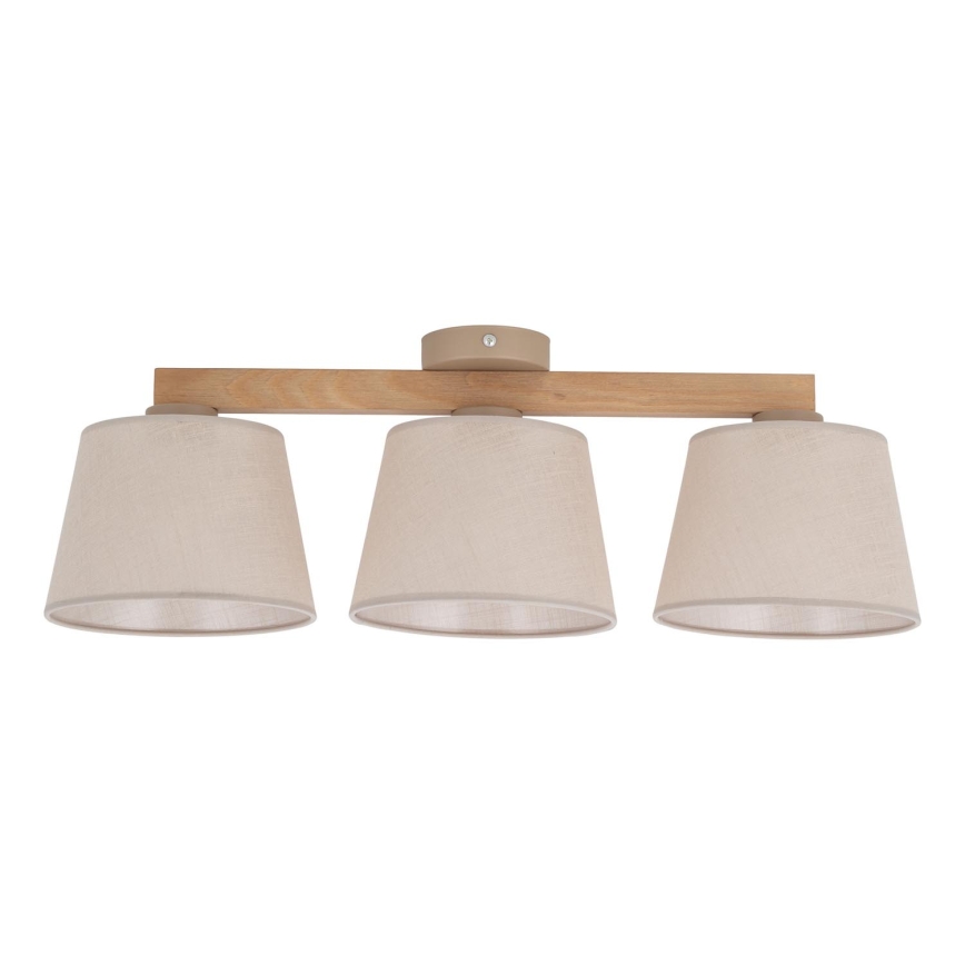 BRILAGI - LED pinta-asennettava kattovalaisin LATTE SABIA 3xE27/15W/230V mänty/beige