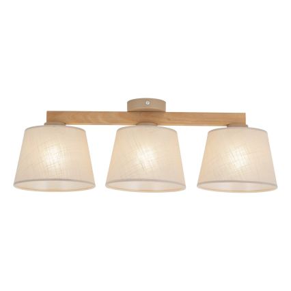 BRILAGI - LED pinta-asennettava kattovalaisin LATTE SABIA 3xE27/15W/230V mänty/beige