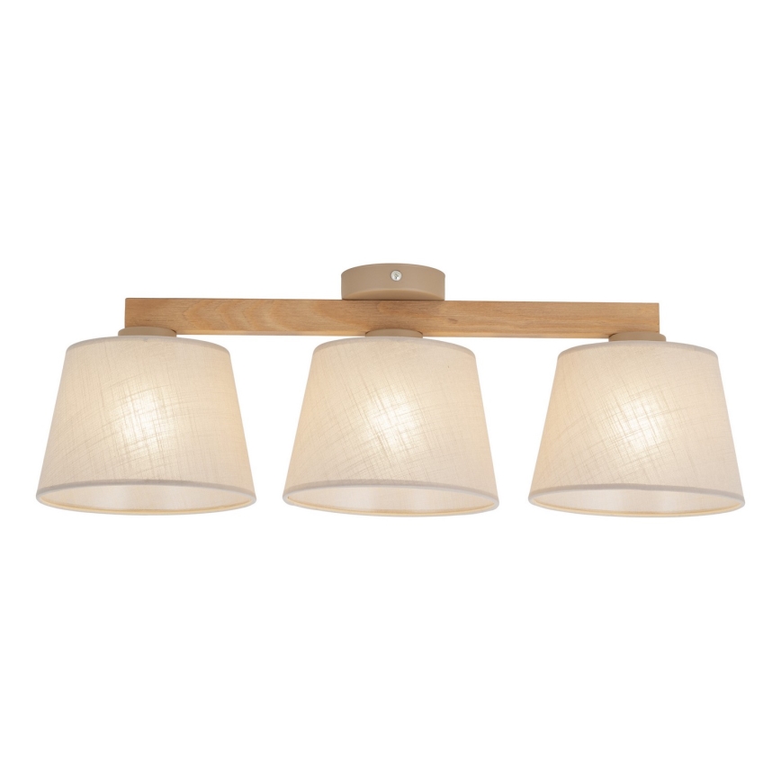 BRILAGI - LED pinta-asennettava kattovalaisin LATTE SABIA 3xE27/15W/230V mänty/beige