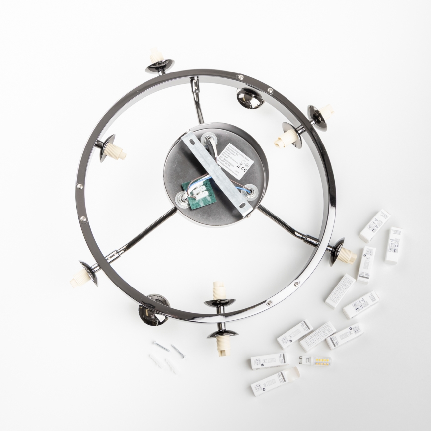 Brilagi - LED pinta-asennettava kattovalaisin MILLA 10xG9/3W/230V musta kromi/savulasi