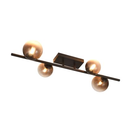 Brilagi - LED-pinta-asennettava kattovalaisin MILLA 4xG9/3W/230V ruskea/savunruskea