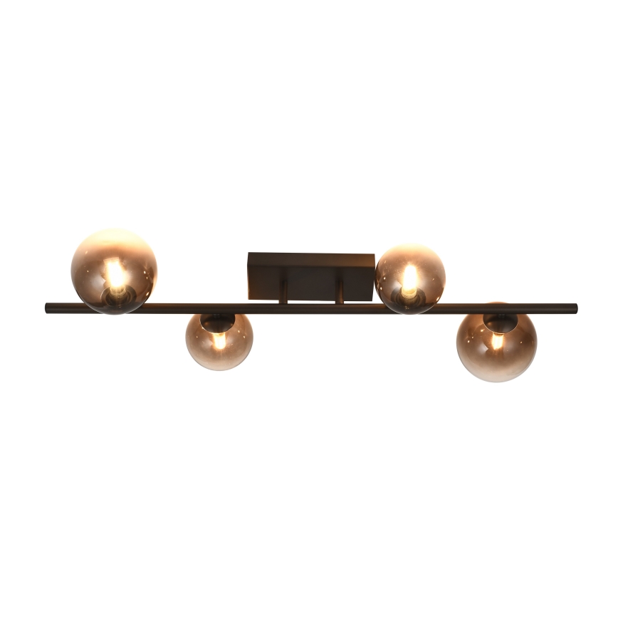 Brilagi - LED-pinta-asennettava kattovalaisin MILLA 4xG9/3W/230V ruskea/savunruskea