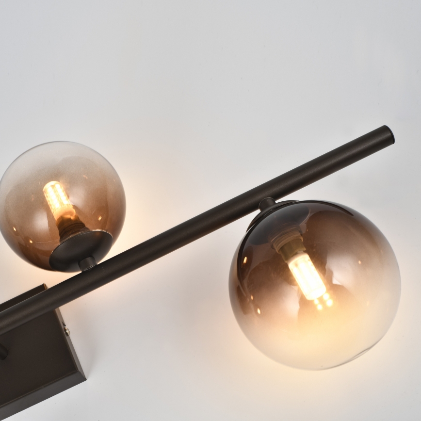 Brilagi - LED-pinta-asennettava kattovalaisin MILLA 4xG9/3W/230V ruskea/savunruskea