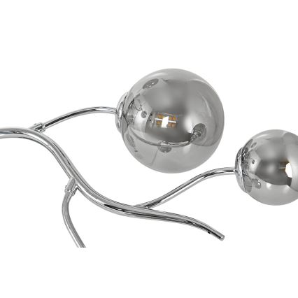 Brilagi - LED-pinta-asennettava kattovalaisin MISTEL 9xG9/3W/230V musta kromi/savunvärinen