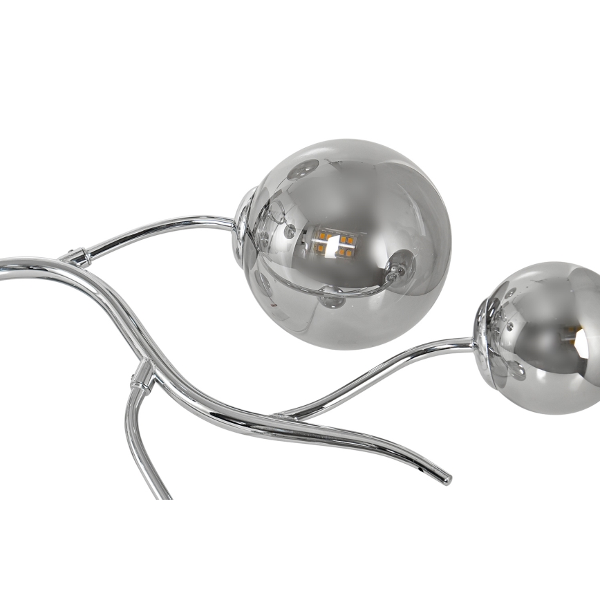 Brilagi - LED-pinta-asennettava kattovalaisin MISTEL 9xG9/3W/230V musta kromi/savunvärinen