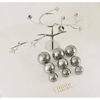 Brilagi - LED-pinta-asennettava kattovalaisin MISTEL 9xG9/3W/230V musta kromi/savunvärinen