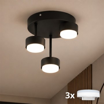 Brilagi - LED pinta-asennettava kattovalaisin MONO 3xGX53/30W/230V musta