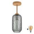 BRILAGI - LED-pinta-asennettava kattovalaisin RETRO GLASS 1xE27/60W/230V halkaisija 14 cm beige/savunharmaa