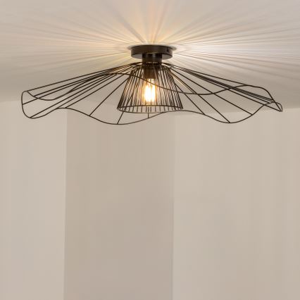 Brilagi - LED-pinta-asennettava lusteri CERIA WIRE 1xE27/40W/230V Ø 80 cm musta