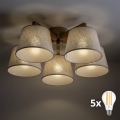 BRILAGI - LED pinta-asennettu kattokruunu LATTE SABIA 5xE27/15W/230V mänty/kerma